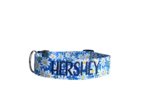 Personalized Dog Collar | Blue Daisy Collar | Duke & Fox®