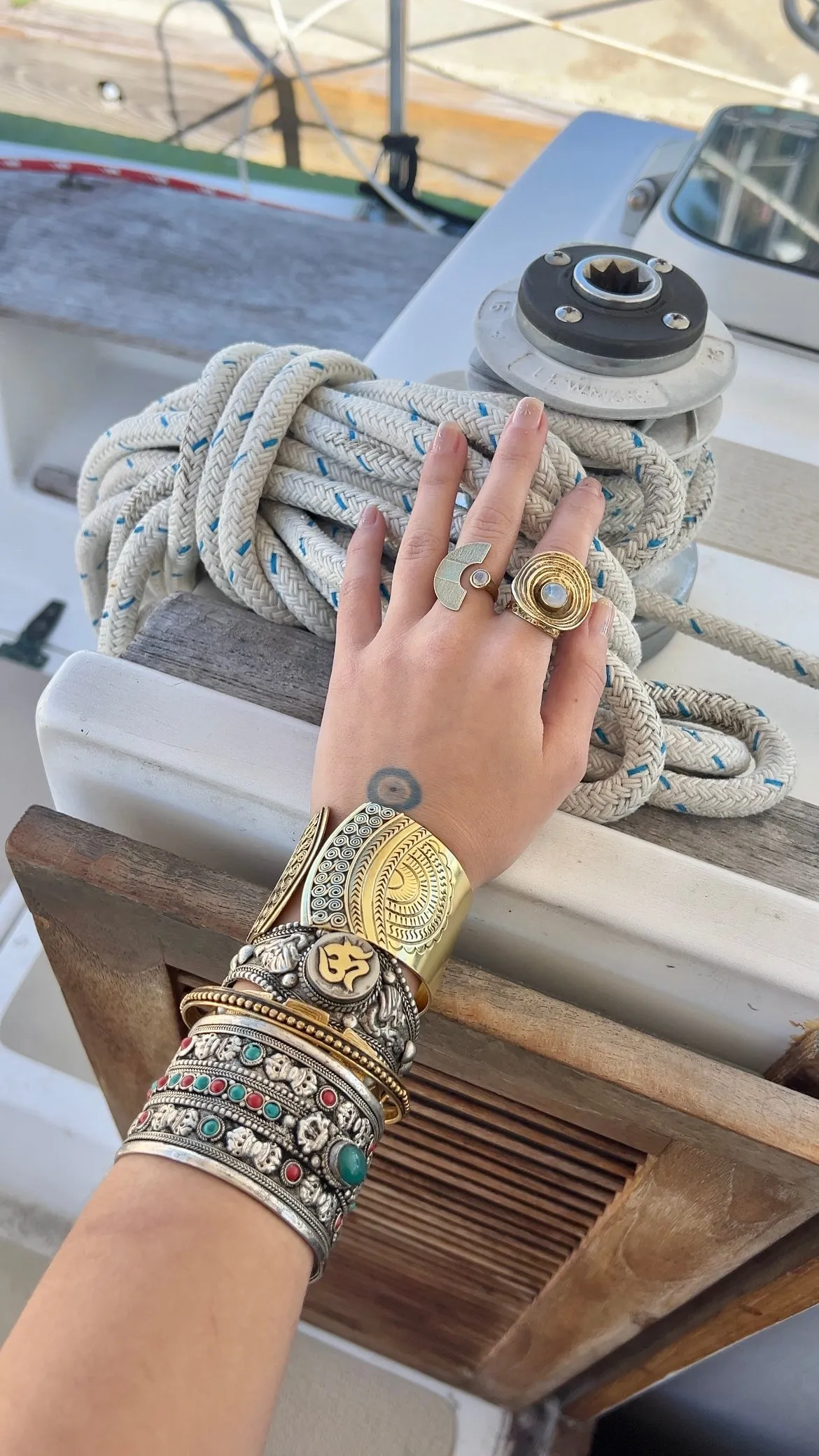 Sunburst • Brass Cuff